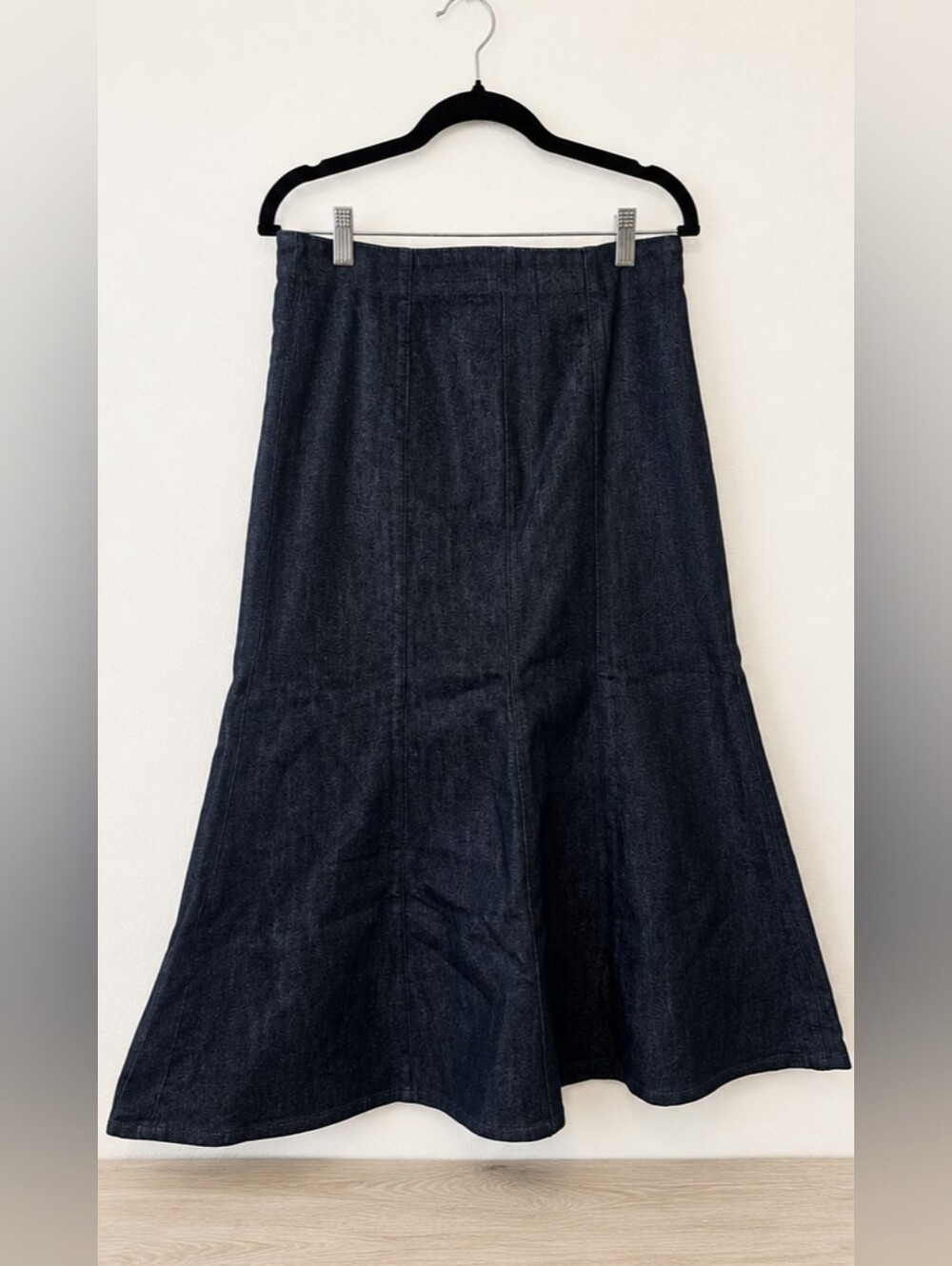 Ann Taylor Sample Dark Indigo Denim Fit & Flare Maxi Skirt Size 8 NWOT